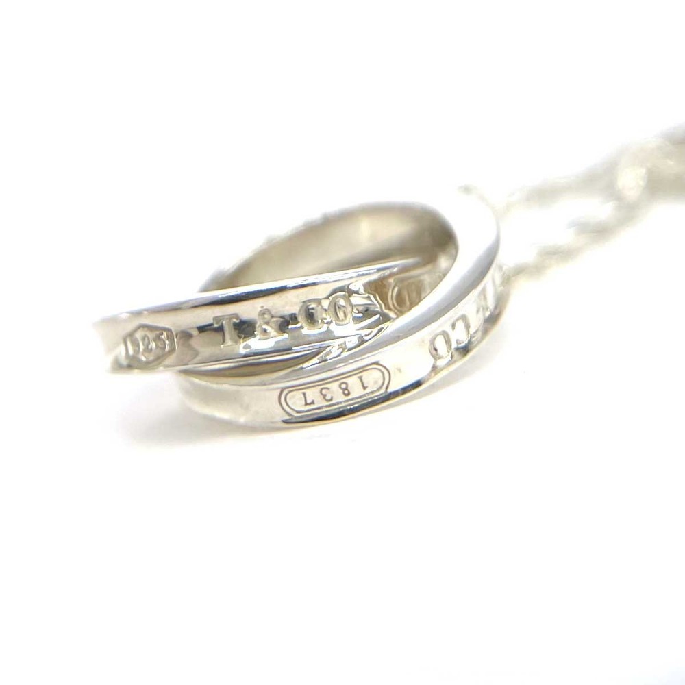 Tiffany Silver Braceletsilver Interlocking Double… - image 3